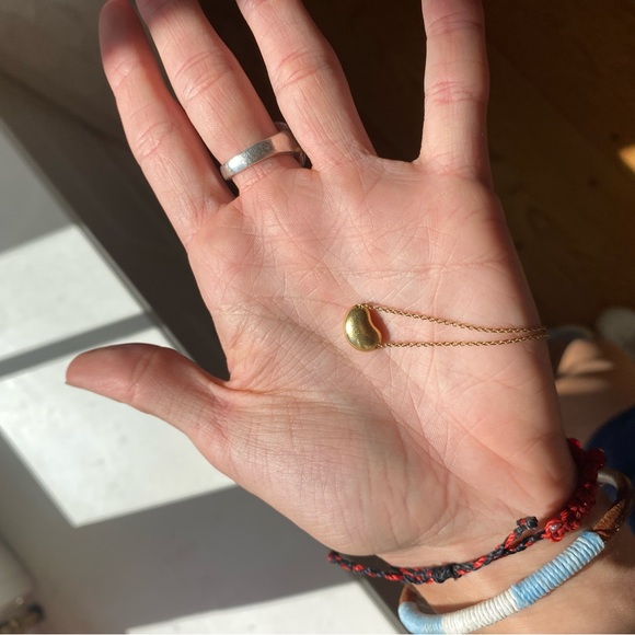 Elsa Perreti 14k yellow gold bean necklace original chain all together like new - Picture 5 of 5